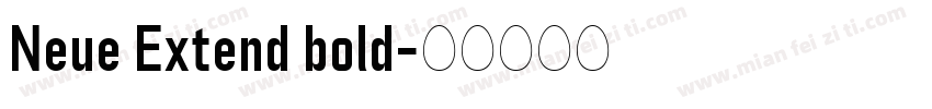Neue Extend bold字体转换